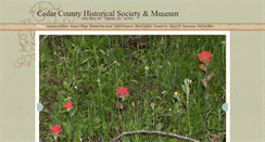 Desktop Screenshot of cedarcountyhistoricalsociety.com