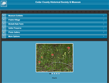 Tablet Screenshot of cedarcountyhistoricalsociety.com